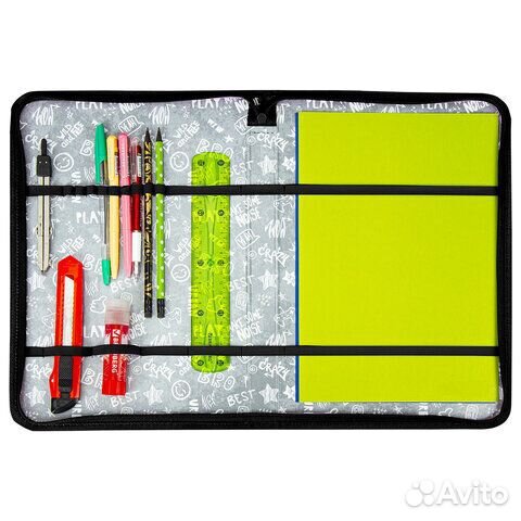 Папки для труда на молнии Brauberg А4