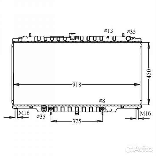 Радиатор nissan safari 97-06 NI-0095-34-K (GSP)
