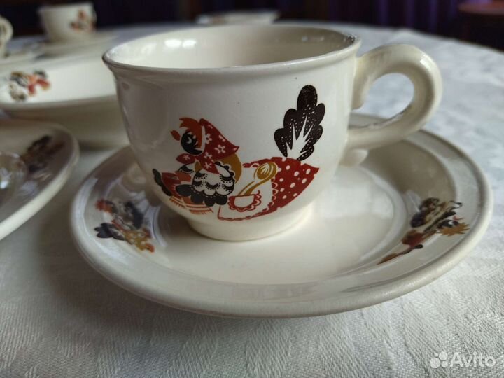 Детская посуда СССР Сорока-белобока зик Конаково