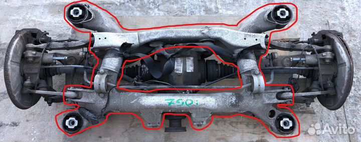 Балка задняя BMW 7-й серии E65