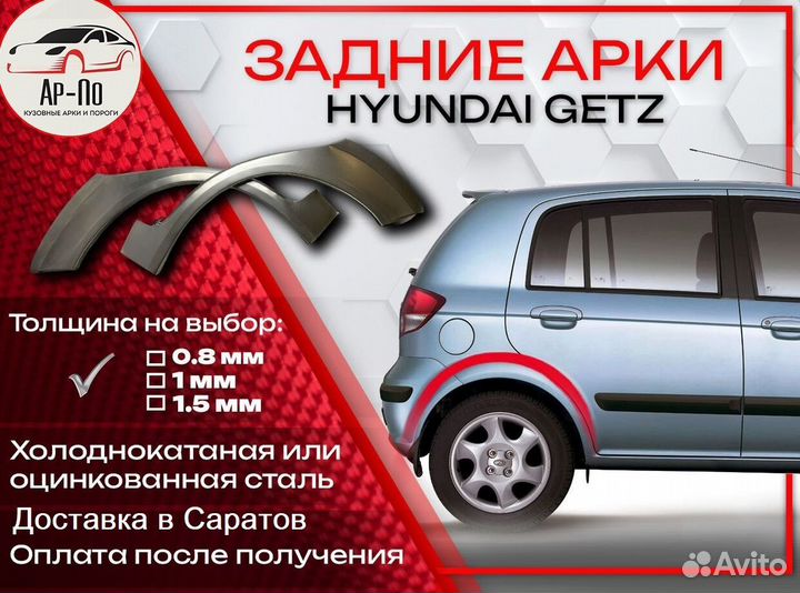 Ремонтные арки на Hyundai Getz