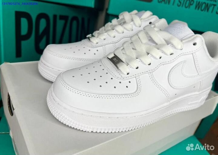 Кроссовки nike air force 1 white оригинал Poizon