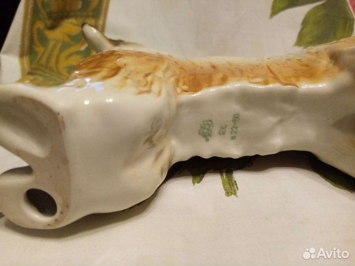 Собака фарфоровая СССР лфз
