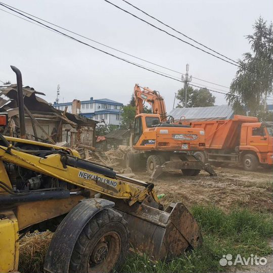 Расчистка участков. Снос домов. Спил деревьев