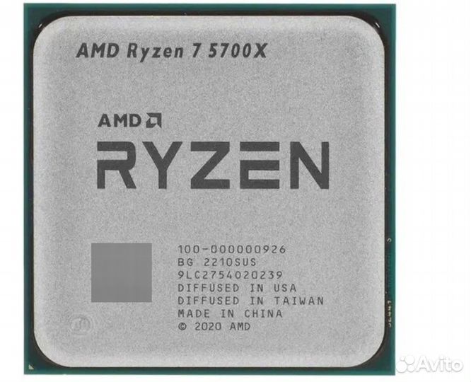 AMD Процессор AMD Ryzen 7 5700X AM4, 8 x 3400 мгц