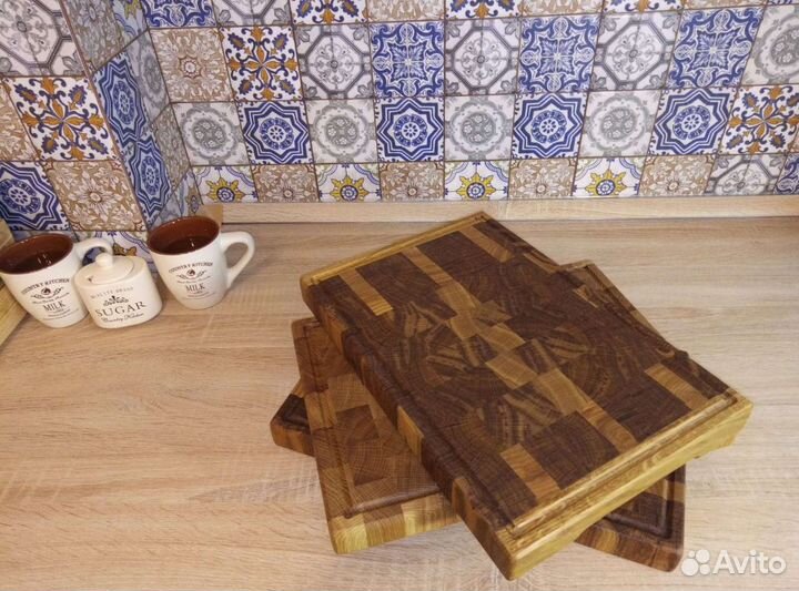 Торцевая разделочная доска дуб