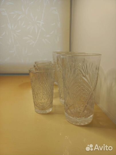 Хрустальные бокалы и рюмки СССР