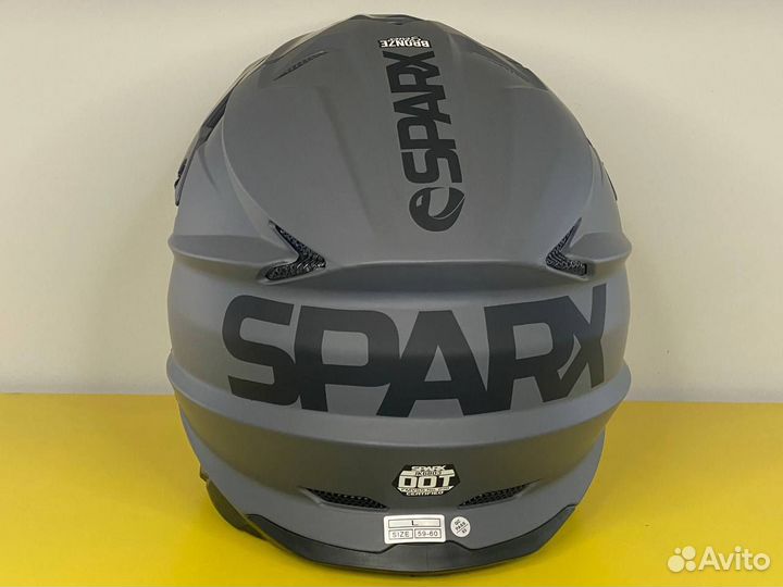 Шлем Sparx Fenix (JK-6803) серый матовый