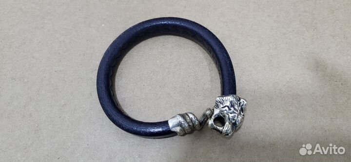 Мужской браслет тигр со змеей / бронза