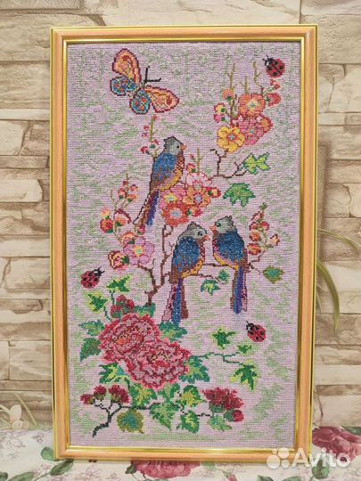 Картина вышивка крестом (ручная работа)
