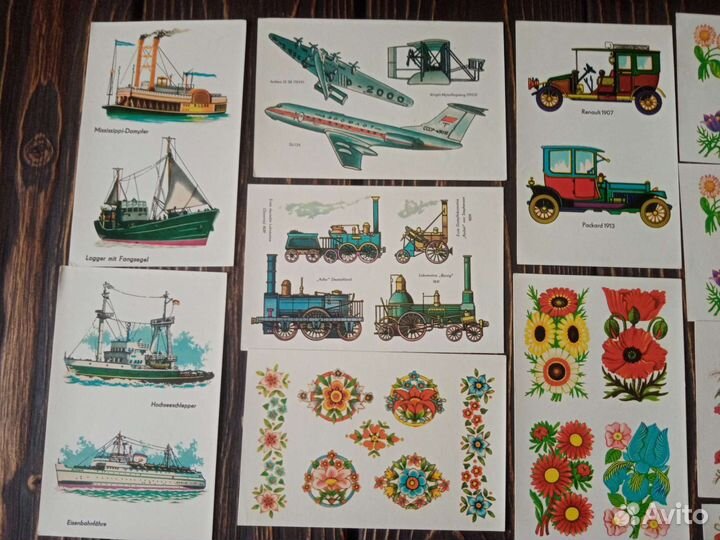 Винтажные переводные картинки гдр времен СССР