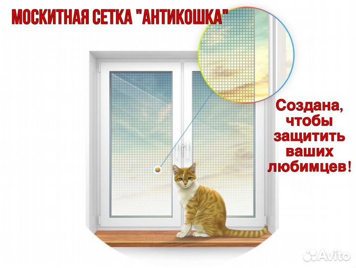 Прочные москитные сетки на окно и двери