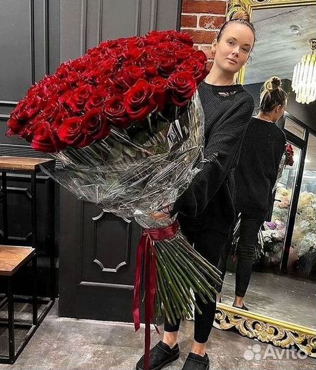 Высокие розы Доставка цветов