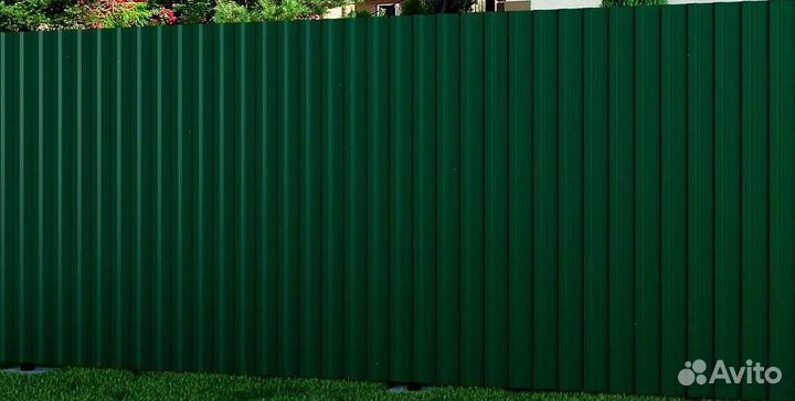 Забор из профнастила цена за метр работа по догово