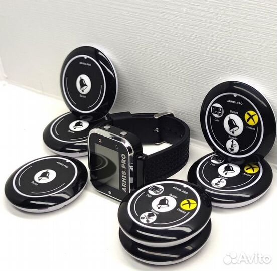 Часы официанта и кнопка вызова в ассортименте