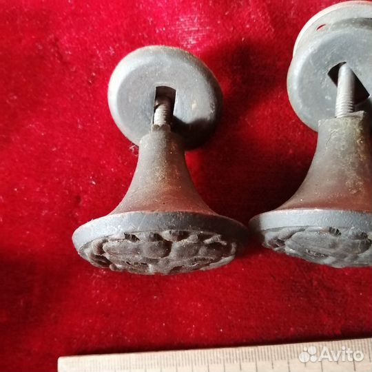 Дверная фурнитура ручка лев СССР винтаж медь