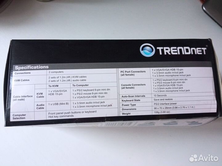 Kvm коммутатор Trendnet