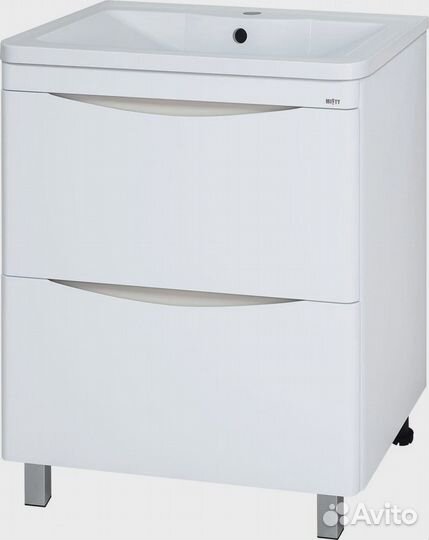 Тумба с раковиной Misty Атлантик 60 белая (П-Атл