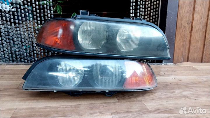 Передние фары на BMW 5 e39 дорест. на запчасти