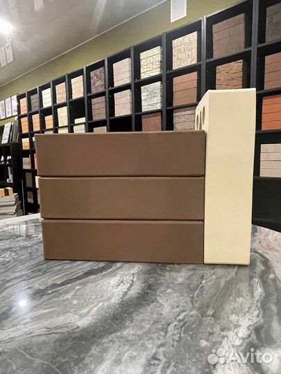 Кирпич лицевой шоколад гладкий Керма