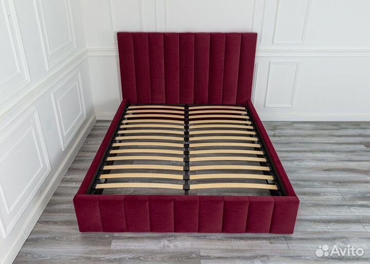 Кровать с подъемным механизмом 160х200 бордо