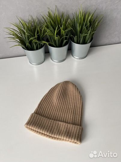 Шапка тыковка из шерсти мериноса