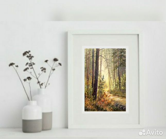 Картина маслом Теплый сентябрь, пейзаж