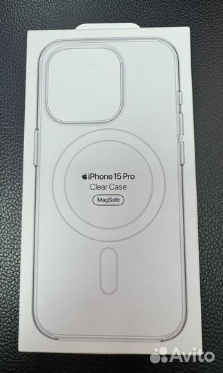Чехол на iPhone 15 pro прозрачный magsafe