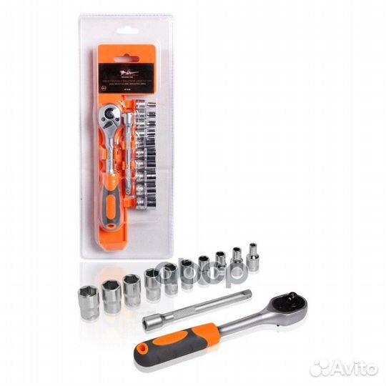 Набор головок с трещоткой 1/4 DR 72Т 12пр. (4,5
