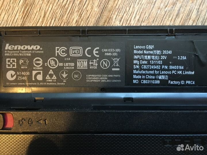 Ноутбуки по запчастям Lenovo G505, G565, G570