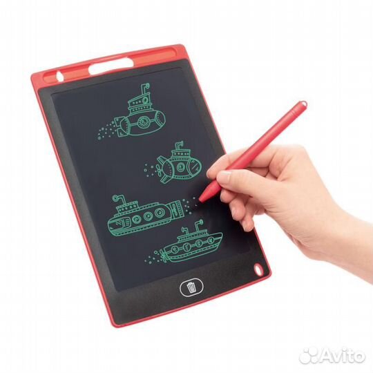 Электронный планшет для рисования LCD, монохромный