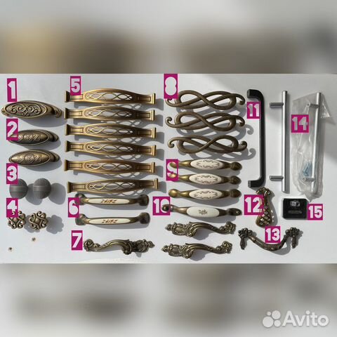 Ручки для мебели, крючки