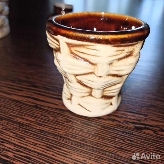 Глиняный кувшин и 6 стопочек