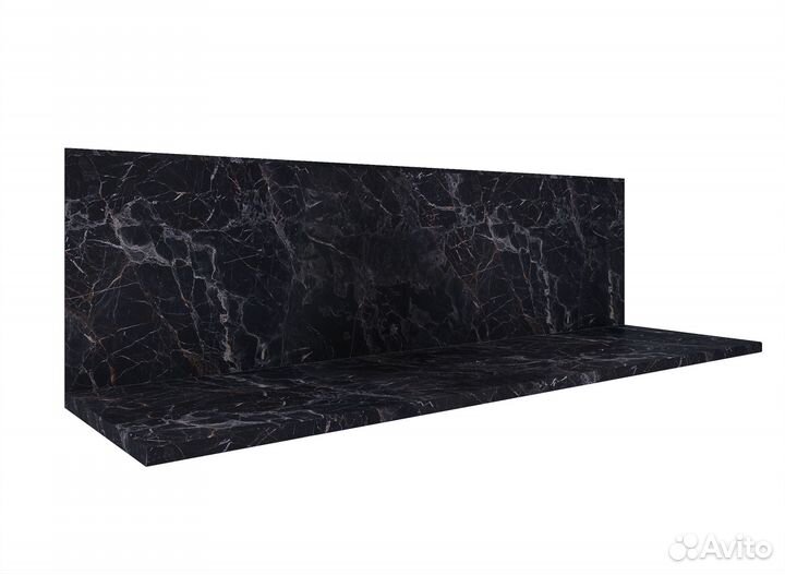 Столешница Мраморный Берег 300 мм радиусная, торц