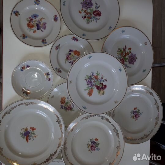 Тарелки СССР мейсеновский букет,дулево,рига