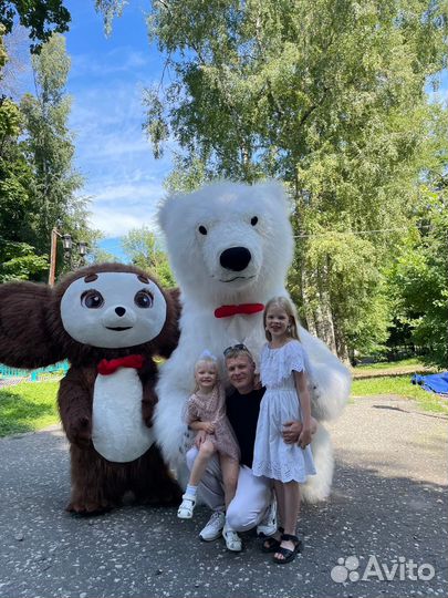 Белый Мишка поздравление панда медведь, Чебурашка