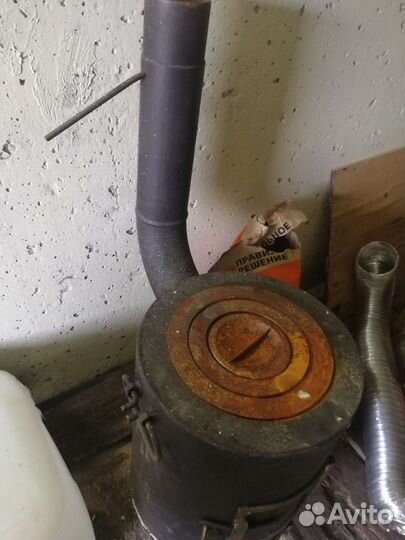 Печь буржуйка под казан