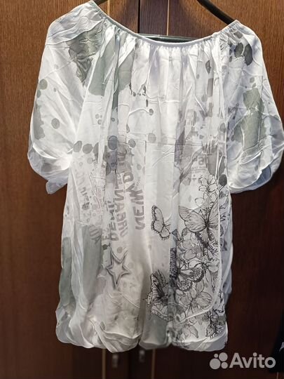 Красивая блузка на хлопковой подкладке р 50-52