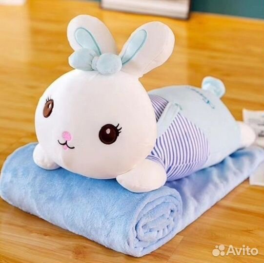 Мягкая игрушка подушка Зайчик 3в1
