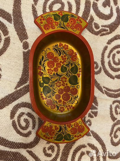 Сухарница Хохлома винтаж