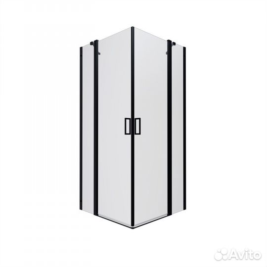 Душевая ширма Triton Тау-Блэк 90х90, черный