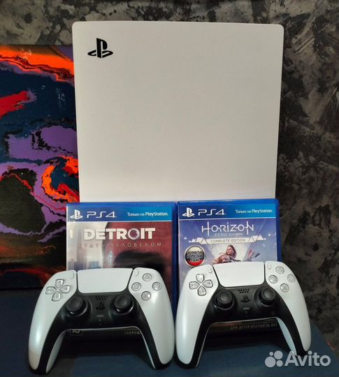 PlayStation 5 + 2 джойстика и 2 диска + 400 игр