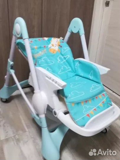 Стульчик для кормления Babyton Happy Animals blue