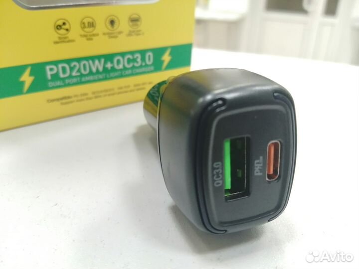 Автомобильная зарядка для телефона 20W PDF Q3