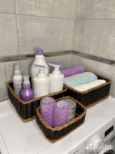 Плетеные корзины для хранения из бумажной лозы