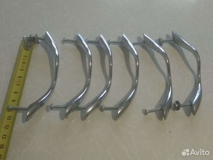 Мебельные ручки б/у металл-е 6 шт/10 см