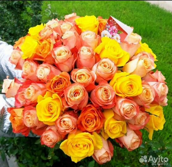 Цветы. Букеты из роз 50 см с доставкой