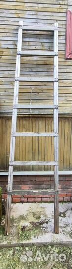 Лестница приставная деревянная