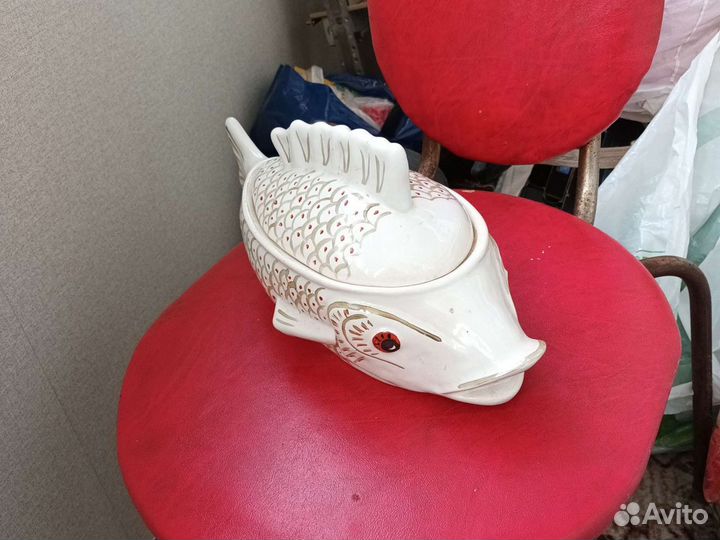 Супница фарфор СССР редкость ручная роспись