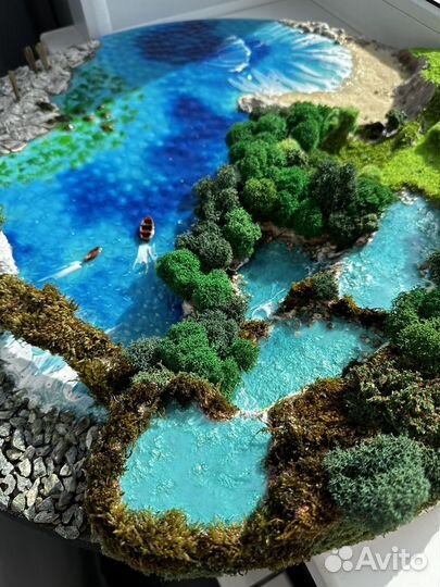 Картина из эпоксидной смолы. Море